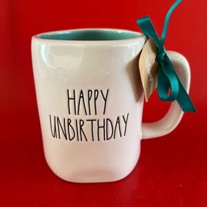 Disney Happy Unbirthday Mug - Cream and Teal